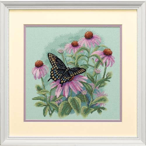 35249 Бабочка и ромашки (Butterfly and Daisies)