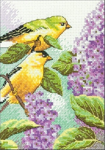 65153 Щеглы и сирень (Goldfinches and Lilacs)