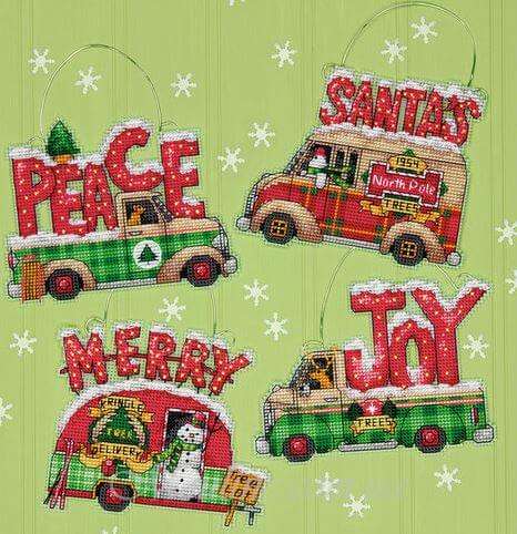 8974 Holiday Truck Ornaments