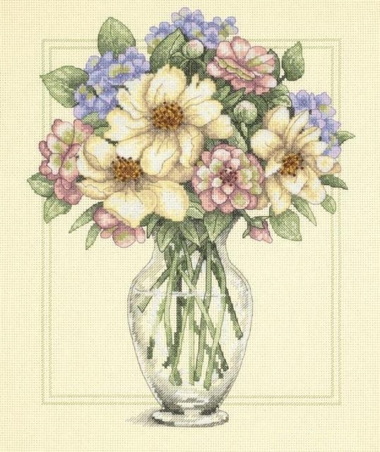 35228 Цветы в высокой вазе (Flowers in Tall Vase)