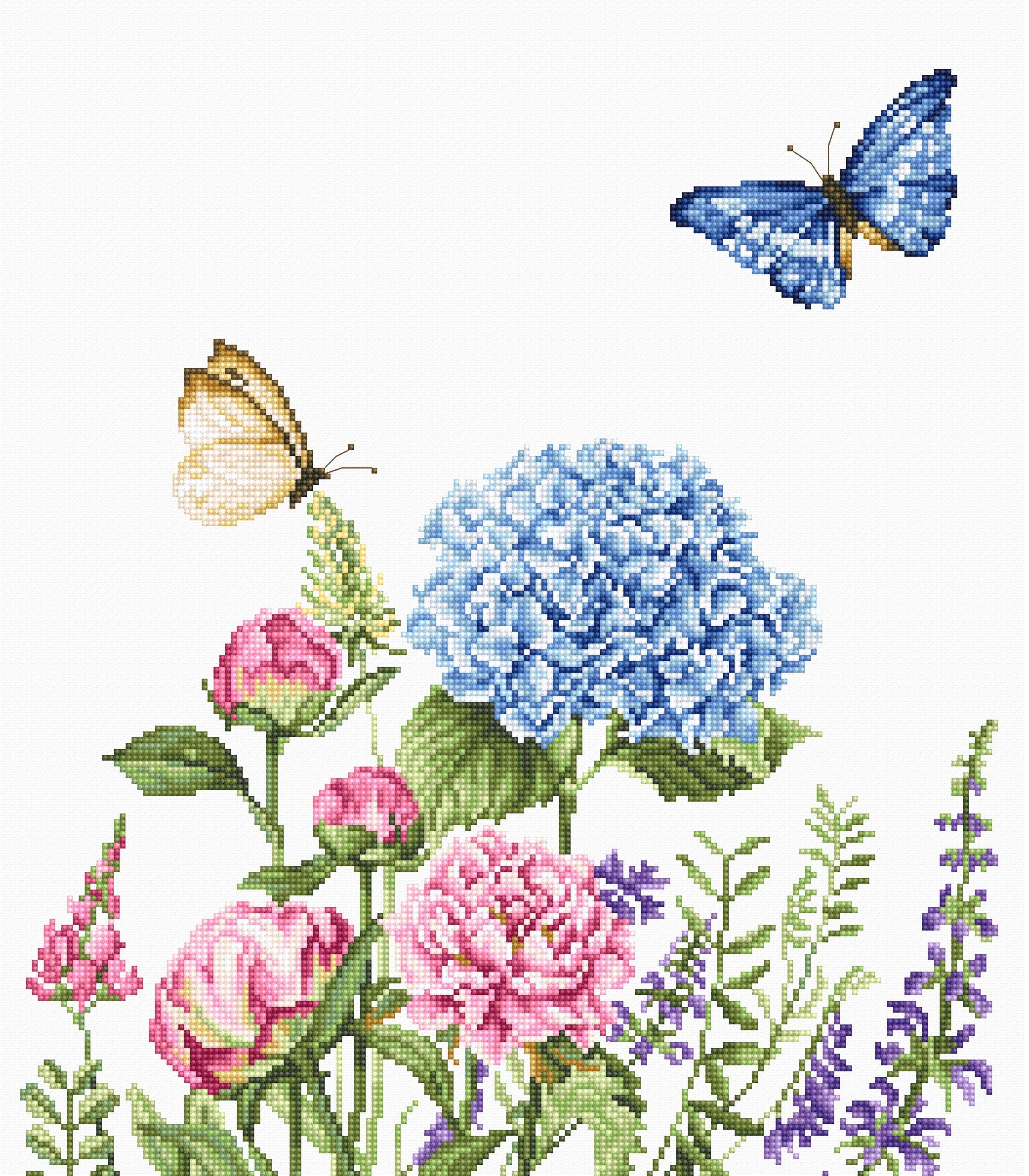 B2360 Летние цветы и бабочки Bellana 20 ct (Luca-S)
