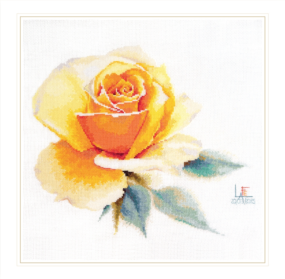 2-52 Акварельные розы. Желтая элегантная (Алиса)