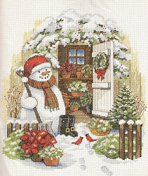 8817 Снеговик во дворе (Garden Shed Snowman)