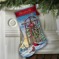 8819 Рождественские сани (Christmas Sled Stocking)