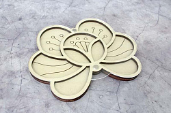 ОР-173 Органайзер для бисера «Цветок» (с крышкой)