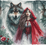 P083 The Young Girl and the Guardian Wolf (AVA Stitch)