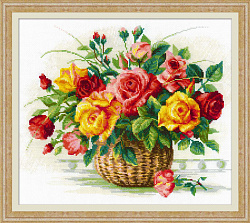 1722 «Корзина с розами»