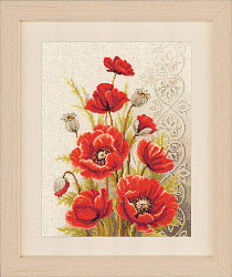 PN-0146330 "Маки с завитками" (Vervaco) PN-0146330 "Маки с завитками" (Vervaco)