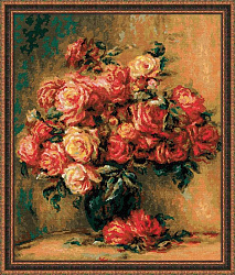 1402 «Букет роз» по мотивам картины О. Ренуара