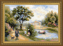 1527 «Прогулка в парке» по мотивам гравюр XIX века