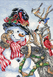 8824 Снеговик и олень в упряжке (Snowman and Reindeer)